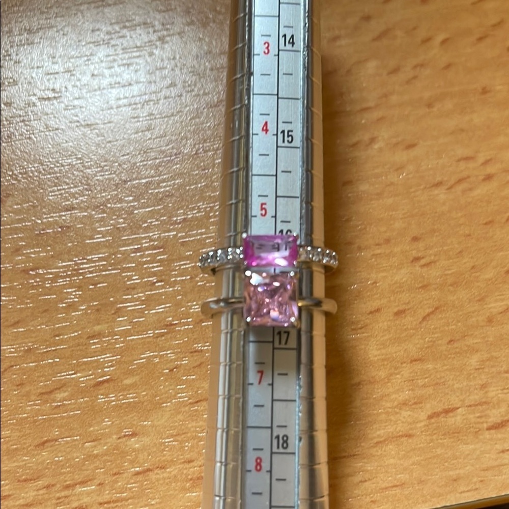BP OG Rose Quartz and Pink Corundum Women's Ring Set - Size 6 - Picture 3 of 5